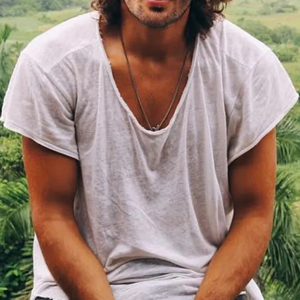 100% Cotton Men's Casual T Shirt Plain Crew Neck Summer Tee Street Holiday Short Sleeve Raw Edges Fashion Casual Comfortable Top Tee