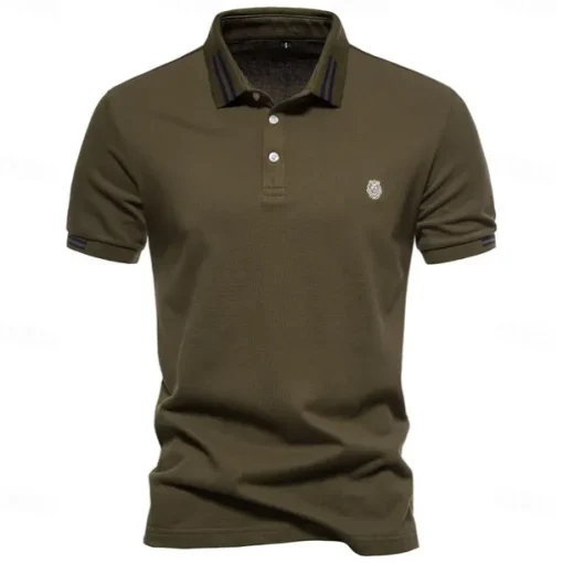 100% Cotton Men's Polo Shirts Casual Solid Color Short Sleeve Polo Shirts for Men New Summer Desinger Clothing Men