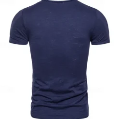 100% Cotton Men's T-shirt Fashion Cut Design Soild Tops Tees Short Sleeve Summer T Shirt For Men