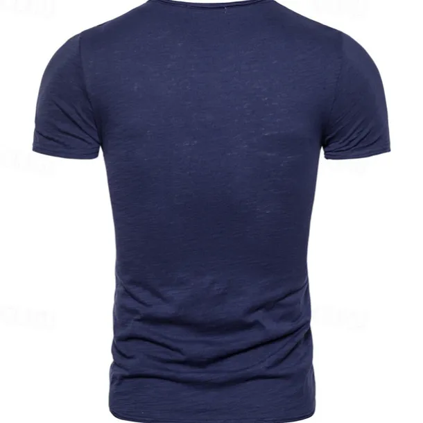 100% Cotton Men's T-shirt Fashion Cut Design Soild Tops Tees Short Sleeve Summer T Shirt For Men