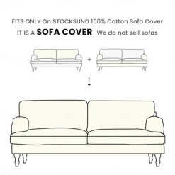 100% Cotton Sofa Cover 3 Seater Solid Color Quilted Cotton Slipcovers STOCKcover LITB PRIME cover