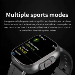 696 D8 Smart Watch 2.01 inch Smartwatch Fitness Running Watch Bluetooth ECG+PPG Pedometer Call Reminder Compatible with Android iOS Women Men Hands-Free Calls Message Reminder IP 67 42mm Watch Case
