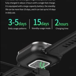 696 D8 Smart Watch 2.01 inch Smartwatch Fitness Running Watch Bluetooth ECG+PPG Pedometer Call Reminder Compatible with Android iOS Women Men Hands-Free Calls Message Reminder IP 67 42mm Watch Case