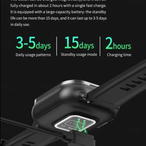 696 D8 Smart Watch 2.01 inch Smartwatch Fitness Running Watch Bluetooth ECG+PPG Pedometer Call Reminder Compatible with Android iOS Women Men Hands-Free Calls Message Reminder IP 67 42mm Watch Case