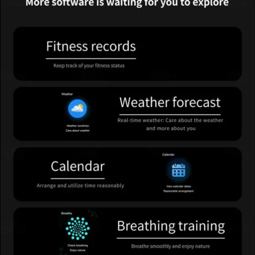 696 D8 Smart Watch 2.01 inch Smartwatch Fitness Running Watch Bluetooth ECG+PPG Pedometer Call Reminder Compatible with Android iOS Women Men Hands-Free Calls Message Reminder IP 67 42mm Watch Case