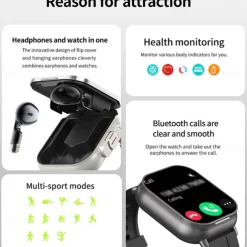 696 D8 Smart Watch 2.01 inch Smartwatch Fitness Running Watch Bluetooth ECG+PPG Pedometer Call Reminder Compatible with Android iOS Women Men Hands-Free Calls Message Reminder IP 67 42mm Watch Case