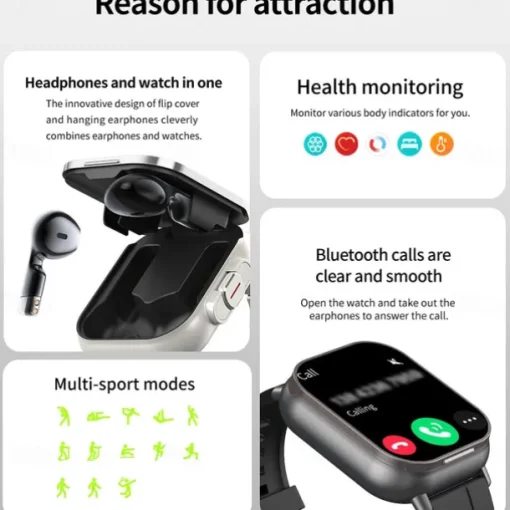 696 D8 Smart Watch 2.01 inch Smartwatch Fitness Running Watch Bluetooth ECG+PPG Pedometer Call Reminder Compatible with Android iOS Women Men Hands-Free Calls Message Reminder IP 67 42mm Watch Case
