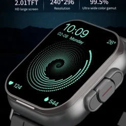 696 D8 Smart Watch 2.01 inch Smartwatch Fitness Running Watch Bluetooth ECG+PPG Pedometer Call Reminder Compatible with Android iOS Women Men Hands-Free Calls Message Reminder IP 67 42mm Watch Case
