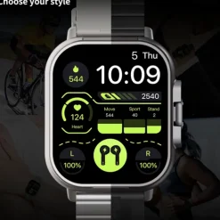 696 D8 Smart Watch 2.01 inch Smartwatch Fitness Running Watch Bluetooth ECG+PPG Pedometer Call Reminder Compatible with Android iOS Women Men Hands-Free Calls Message Reminder IP 67 42mm Watch Case