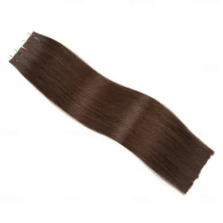2# Dark Brown Remy Human Hair Tape In Extensions Seamless Straight Hair 18Inch 50G 20Pcs