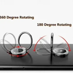 360 Degree Mobile Popular Magnet Phone Holder For iPhone 15 14 Metal Finger Phone Stand For Samsung S23