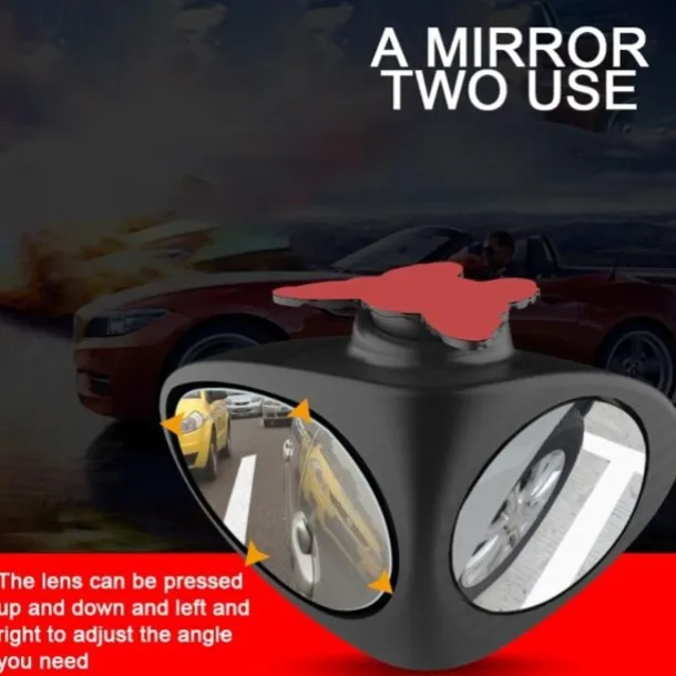 360 Degree Rotatable Side Car Blind Spot Convex Mirror Car Blind Spot Convex Mirror Rearview Parking Safety Auto Exterior Mirror