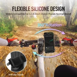 360 Degree Rotatable Silicone Bicycle Phone Holder Balance Car Motorcycle Stand Bracket