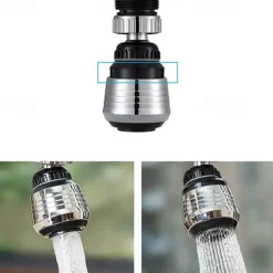 360 Degree Rotate Faucet Booster Adjustable Shower Water Saver Extender Splashproof Filter Tap Device Kitchen