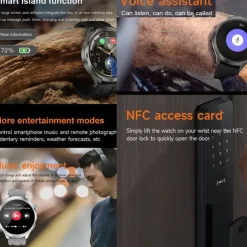 696 DK69 Smart Watch 1.85 inch Smart Band Fitness Bracelet Bluetooth ECG+PPG Pedometer Call Reminder Compatible with Android iOS Men Hands-Free Calls Message Reminder IP 67 52mm Watch Case