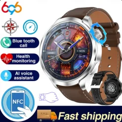 696 DK69 Smart Watch 1.85 inch Smart Band Fitness Bracelet Bluetooth ECG+PPG Pedometer Call Reminder Compatible with Android iOS Men Hands-Free Calls Message Reminder IP 67 52mm Watch Case