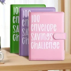 100 Envelopes Money Saving Challenge , Budget Planner Savings Challenge , 2023 New Budget Book Binder With Cash Envelopes ,Savings Challenges Notebook Binders To Save $5,050