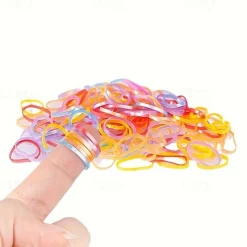 500 Extra Thick High-Elasticity Silicone Horse Tendons - Durable Mane & Tail Hair Bands for Horses, Black and White Horse Hair Tie-Down Accessories, Mane Securing Bands Flexible Horse Bands Highel