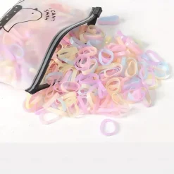 500 Extra Thick High-Elasticity Silicone Horse Tendons - Durable Mane & Tail Hair Bands for Horses, Black and White Horse Hair Tie-Down Accessories, Mane Securing Bands Flexible Horse Bands Highel