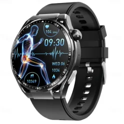 696 F200 Smart Watch 1.55 inch Smart Band Fitness Bracelet Bluetooth Pedometer Call Reminder Sleep Tracker Compatible with Samsung Men Hands-Free Calls Message Reminder IP 67 46mm Watch Case