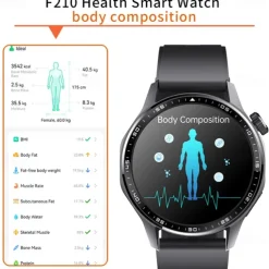 696 F210 Smart Watch 1.55 inch Smart Band Fitness Bracelet Bluetooth ECG+PPG Pedometer Call Reminder Compatible with Android iOS Men Hands-Free Calls Message Reminder IPX-0 48mm Watch Case