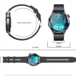 696 F210 Smart Watch 1.55 inch Smart Band Fitness Bracelet Bluetooth ECG+PPG Pedometer Call Reminder Compatible with Android iOS Men Hands-Free Calls Message Reminder IPX-0 48mm Watch Case