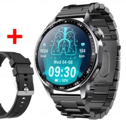 696 F210 Smart Watch 1.55 inch Smart Band Fitness Bracelet Bluetooth ECG+PPG Pedometer Call Reminder Compatible with Android iOS Men Hands-Free Calls Message Reminder IPX-0 48mm Watch Case