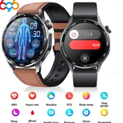 696 F210 Smart Watch 1.55 inch Smart Band Fitness Bracelet Bluetooth ECG+PPG Pedometer Call Reminder Compatible with Android iOS Men Hands-Free Calls Message Reminder IPX-0 48mm Watch Case