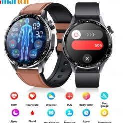 696 F210 Smart Watch 1.55 inch Smart Band Fitness Bracelet Bluetooth ECG+PPG Pedometer Call Reminder Compatible with Android iOS Men Hands-Free Calls Message Reminder IPX-0 48mm Watch Case