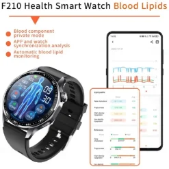 696 F210 Smart Watch 1.55 inch Smart Band Fitness Bracelet Bluetooth ECG+PPG Pedometer Call Reminder Compatible with Android iOS Men Hands-Free Calls Message Reminder IPX-0 48mm Watch Case