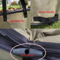 30 Gallon Collapsible Container Gardening Bag, Camping Trash Can, Pop-Up Trash Can/Recycle Bin, Car Garbage Can, Reusable Outdoor Trash Garden Yard Trash Bag, Foldable Camping Recycling Bin