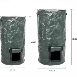 34 Gallon Compost Bin Bag, With Sunroof, Zippered Lid And Handle, Reusable Yard Garbage Bag, Yard Garbage Bag, Lawn Bag, Heavy-duty Garden Bag, Compost Bag, Garbage Bin, Outdoor Container