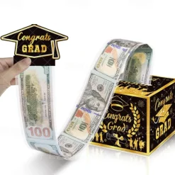 2025 Graduation Money Box for Cash Gift Pull,Graduation Gifts for Women Men,Funny Graduation Gifts for College,Graduation Money Holder for Party Decorations