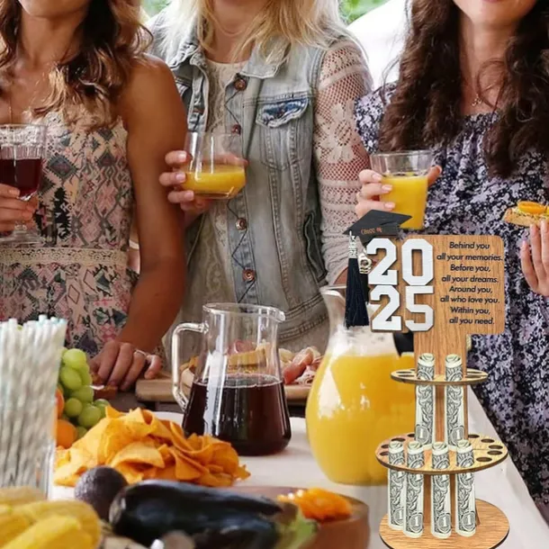 2025 Graduation Money Holder for Cash, Graduation Gift Creative Wooden Graduation Wallet, Unique Gift for Graduation Season and Celebrations