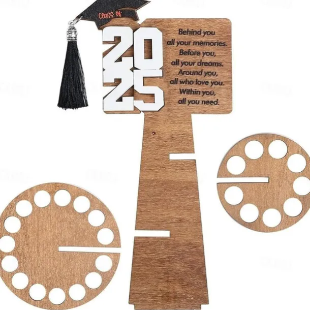 2025 Graduation Money Holder for Cash, Graduation Gift Creative Wooden Graduation Wallet, Unique Gift for Graduation Season and Celebrations