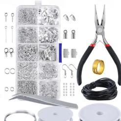 10 Grid Jewelry Accessories Combination Set Open Loop Closed Loop Lobster Clasp Ring Hand Tool Pliers