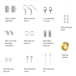 10 Grid Jewelry Accessories Combination Set Open Loop Closed Loop Lobster Clasp Ring Hand Tool Pliers