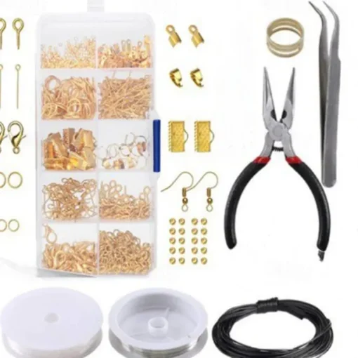 10 Grid Jewelry Accessories Combination Set Open Loop Closed Loop Lobster Clasp Ring Hand Tool Pliers