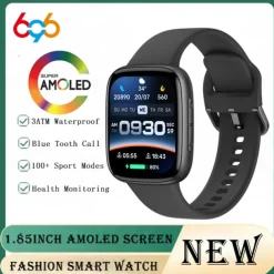 696 GTX20 Smart Watch 1.85 inch Smartwatch Fitness Running Watch Bluetooth Pedometer Call Reminder Sleep Tracker Compatible with Android iOS Women Men Hands-Free Calls Message Reminder IP 67 38mm