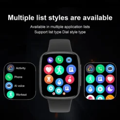 696 GTX20 Smart Watch 1.85 inch Smartwatch Fitness Running Watch Bluetooth Pedometer Call Reminder Sleep Tracker Compatible with Android iOS Women Men Hands-Free Calls Message Reminder IP 67 38mm
