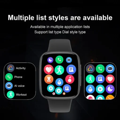 696 GTX20 Smart Watch 1.85 inch Smartwatch Fitness Running Watch Bluetooth Pedometer Call Reminder Sleep Tracker Compatible with Android iOS Women Men Hands-Free Calls Message Reminder IP 67 38mm