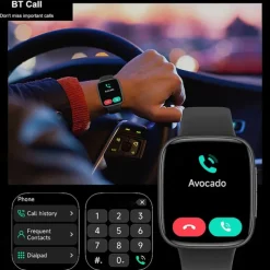 696 GTX20 Smart Watch 1.85 inch Smartwatch Fitness Running Watch Bluetooth Pedometer Call Reminder Sleep Tracker Compatible with Android iOS Women Men Hands-Free Calls Message Reminder IP 67 38mm