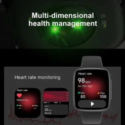 696 GTX20 Smart Watch 1.85 inch Smartwatch Fitness Running Watch Bluetooth Pedometer Call Reminder Sleep Tracker Compatible with Android iOS Women Men Hands-Free Calls Message Reminder IP 67 38mm