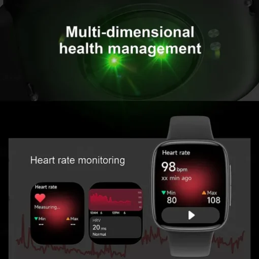 696 GTX20 Smart Watch 1.85 inch Smartwatch Fitness Running Watch Bluetooth Pedometer Call Reminder Sleep Tracker Compatible with Android iOS Women Men Hands-Free Calls Message Reminder IP 67 38mm