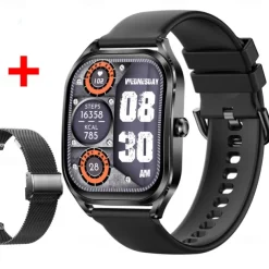 696 H35 Smart Watch 2.02 inch Smart Band Fitness Bracelet Bluetooth Pedometer Call Reminder Sleep Tracker Compatible with Android iOS Men Hands-Free Calls Message Reminder IP 67 44mm Watch Case