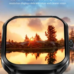 696 H35 Smart Watch 2.02 inch Smart Band Fitness Bracelet Bluetooth Pedometer Call Reminder Sleep Tracker Compatible with Android iOS Men Hands-Free Calls Message Reminder IP 67 44mm Watch Case