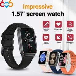696 H23 Smart Watch 1.57 inch Smart Band Fitness Bracelet Bluetooth Pedometer Call Reminder Sleep Tracker Compatible with Android iOS Women Hands-Free Calls Message Reminder IP 67 31.5mm Watch Case