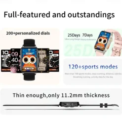 696 H23 Smart Watch 1.57 inch Smart Band Fitness Bracelet Bluetooth Pedometer Call Reminder Sleep Tracker Compatible with Android iOS Women Hands-Free Calls Message Reminder IP 67 31.5mm Watch Case