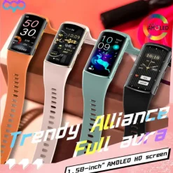 696 H28 Smart Watch 1.58 inch Smart Band Fitness Bracelet Bluetooth ECG+PPG Pedometer Call Reminder Compatible with Android iOS Women Men Hands-Free Calls Message Reminder IP 67 25mm Watch Case