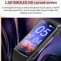 696 H28 Smart Watch 1.58 inch Smart Band Fitness Bracelet Bluetooth ECG+PPG Pedometer Call Reminder Compatible with Android iOS Women Men Hands-Free Calls Message Reminder IP 67 25mm Watch Case